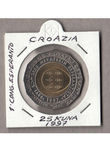 1997 - 25 kuna Croazia 1 Congresso Esperanto Fdc